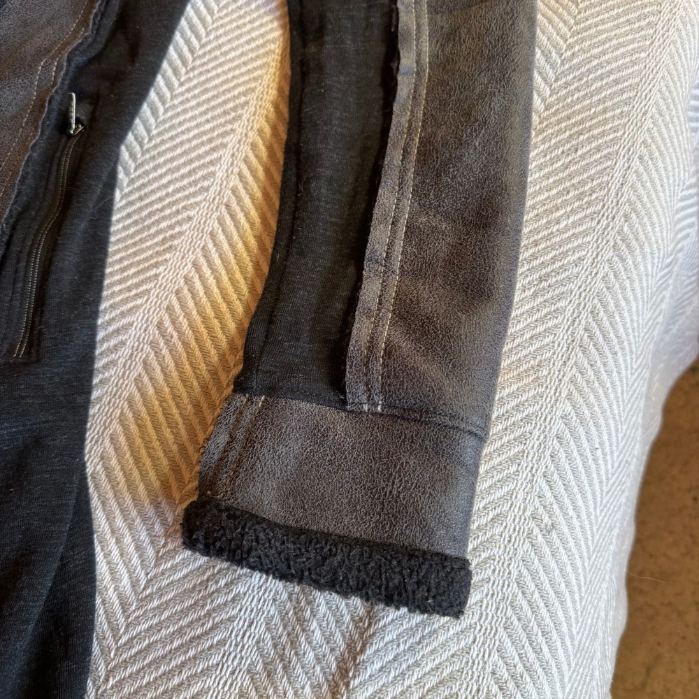 Kuhl Dani Sherpa Trench Sueded Long Jacket, Gray‎ Black, Size XS - Picture 3 of 14
